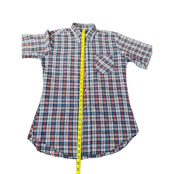 Vintage Levi's Short Sleeve Plaid Button Front I Large - Picture 6 of 7